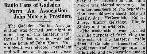 Gadsden Daily Times-News, March 24, 1923 - Radio Fans of Gadsden Form An Association